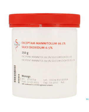 Mannitol 99,5% + silic.0,5% exc diluant   pdr 250g