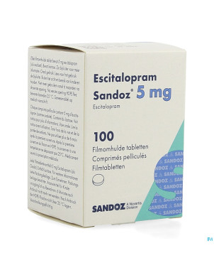 Escitalopram sandoz 5mg pot comp pell 100