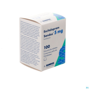 Escitalopram sandoz 5mg pot comp pell 100