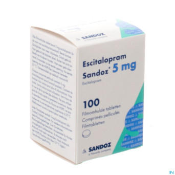 Escitalopram sandoz 5mg pot comp pell 100