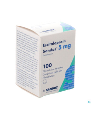 Escitalopram sandoz 5mg pot comp pell 100