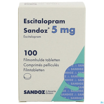 Escitalopram sandoz 5mg pot comp pell 100