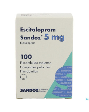 Escitalopram sandoz 5mg pot comp pell 100