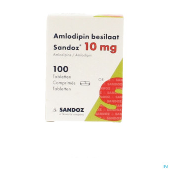 Amlodipine besilaat sandoz pot c0mp 100x10mg