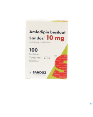 Amlodipine besilaat sandoz pot c0mp 100x10mg