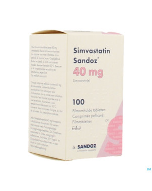 Simvastatin sandoz 40mg comp pell 100 flacon