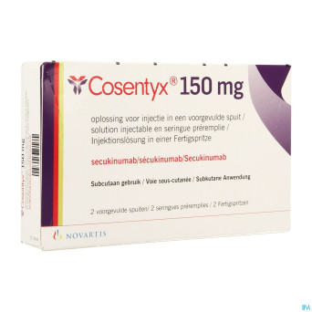 Cosentyx 150mg/ml sol inj seringue prerempli 2x1ml