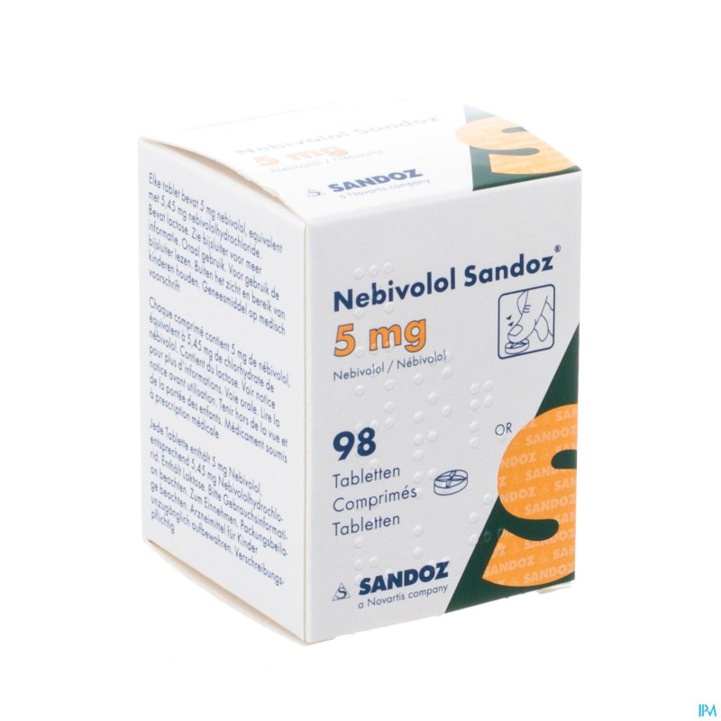 Nebivolol sandoz pot tabl 98 x 5 mg
