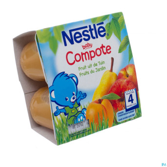 Nestle baby compote fruit jardin    pot 4x100g