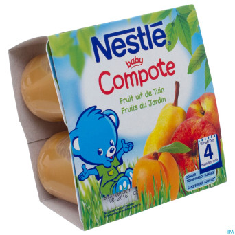 Nestle baby compote fruit jardin    pot 4x100g