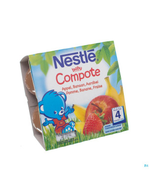 Nestle baby compote pomme banane fraise pot 4x100g