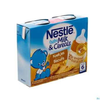 Nestle baby milk&cereals biscuite    2x250ml