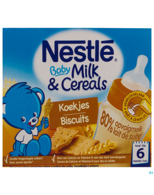 Nestle baby milk&cereals biscuite    2x250ml