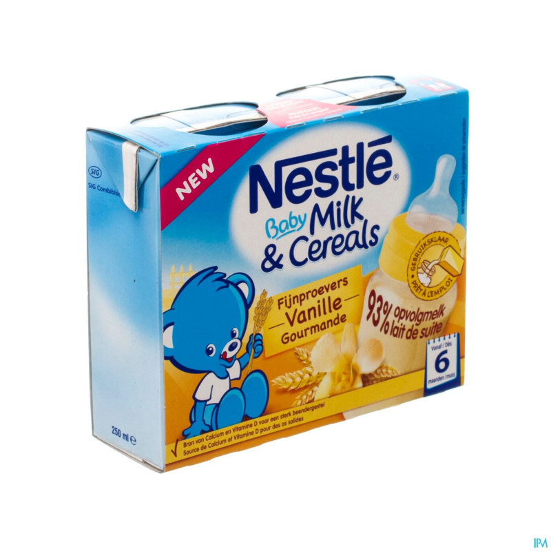 Nestle baby milk&cereals riz vanille    2x250ml