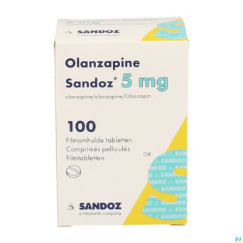 Olanzapine 5 mg sandoz pot comp pell 100