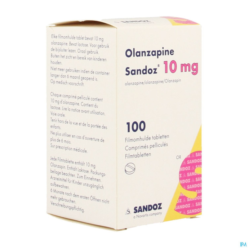 Olanzapine 10 mg sandoz pot comp pell 100