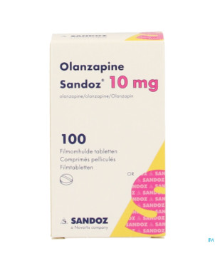 Olanzapine 10 mg sandoz pot comp pell 100