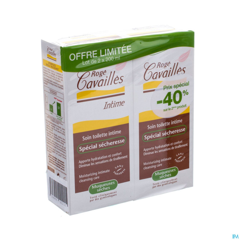 Roge cavailles gel doux toil.intime seche. 2x200ml