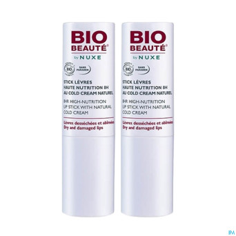 Bio beaute stick levres cold cream duo 2x4g  promo