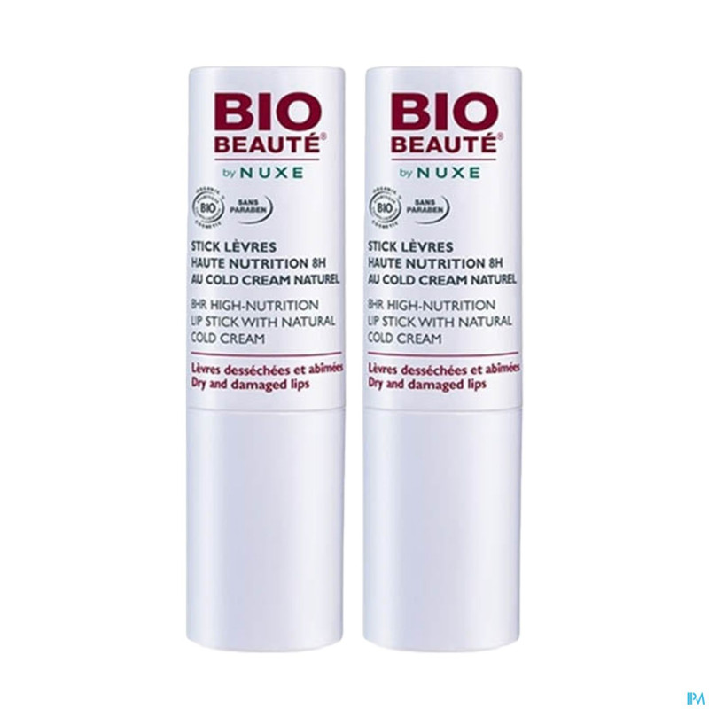 Bio beaute stick levres cold cream duo 2x4g  promo