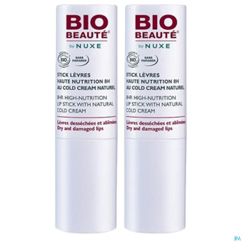 Bio beaute stick levres cold cream duo 2x4g  promo