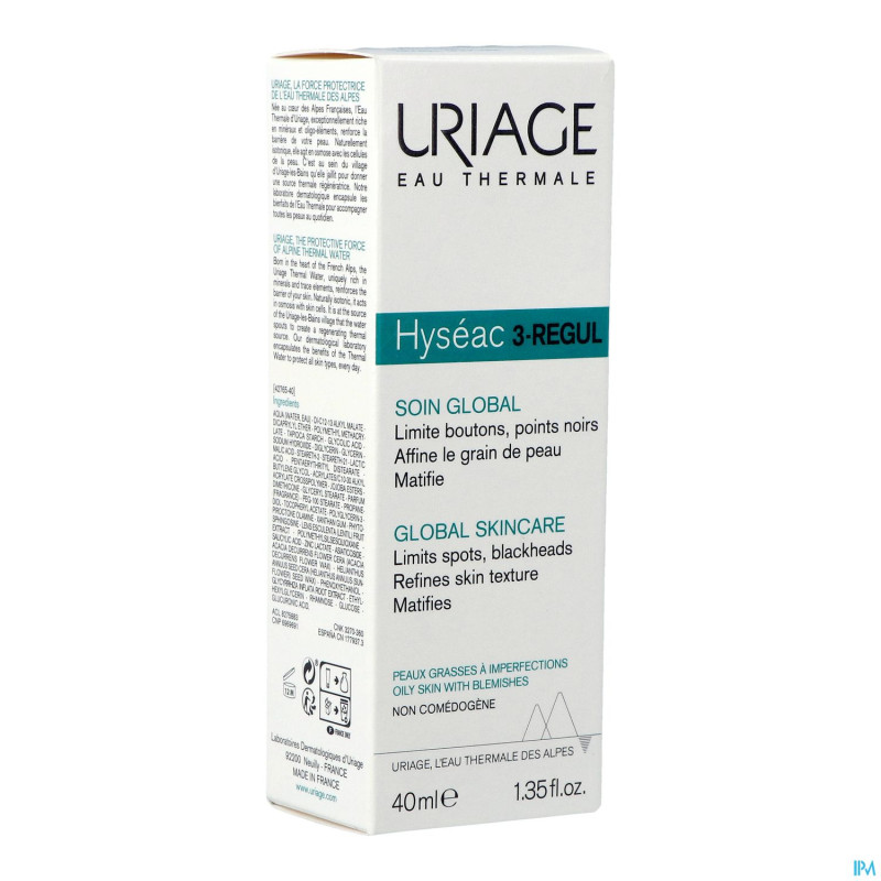 Uriage hyseac 3-regul soin global creme 40ml