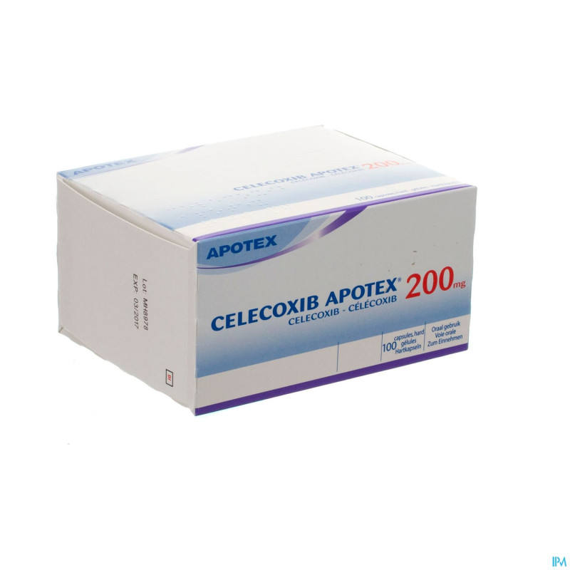 Celecoxib apotex 200mg caps hard dur 100