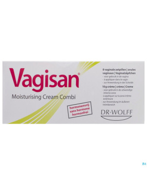 Vagisan moisturizing cream combi cr 10g + 8 ovules