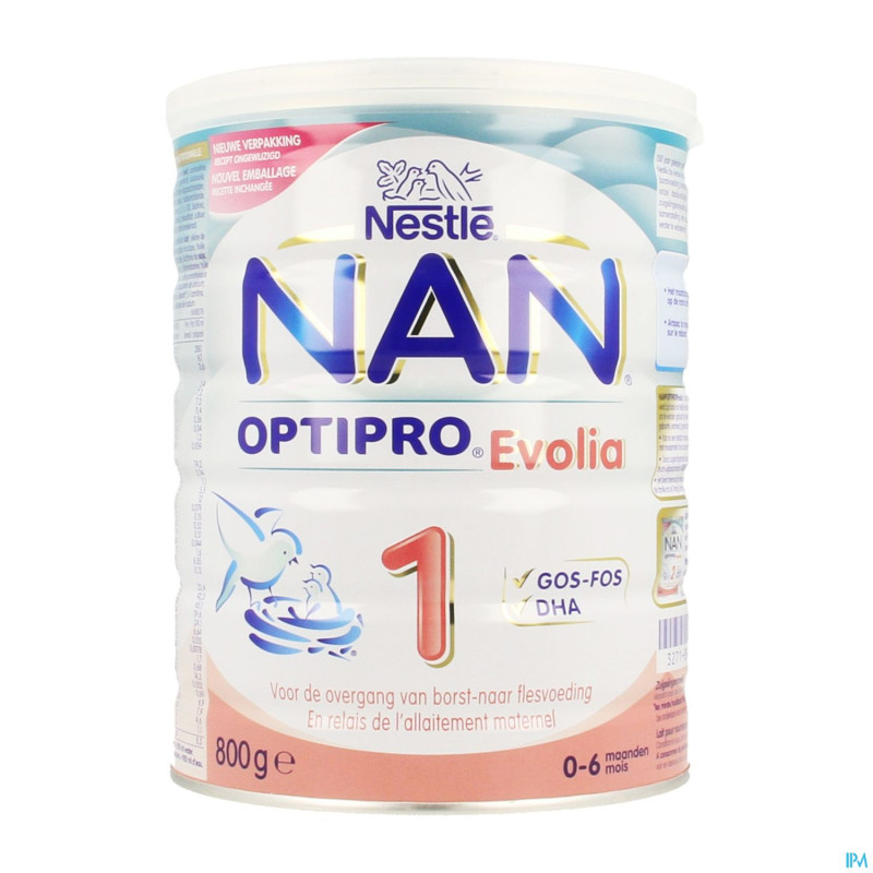 Nan optipro evolia 1 lait poudre    800g