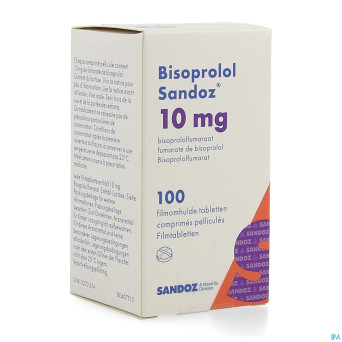 Bisoprolol sandoz 10,0mg pot comp pell 100x10,0mg