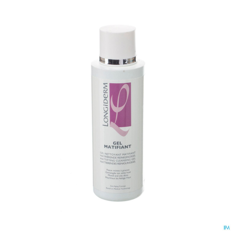 Longiderm gel matifiant nettoyant    fl 200ml