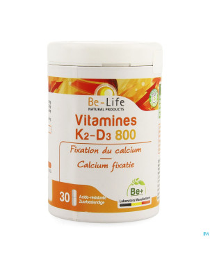 Vitamines k2 d3 800 be life v-caps 30