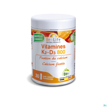 Vitamines k2 d3 800 be life v-caps 30