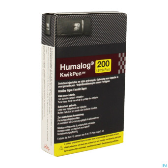 Humalog 200ui/ml kwikpen stylo prerempli 5x3ml