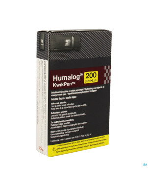 Humalog 200ui/ml kwikpen stylo prerempli 5x3ml