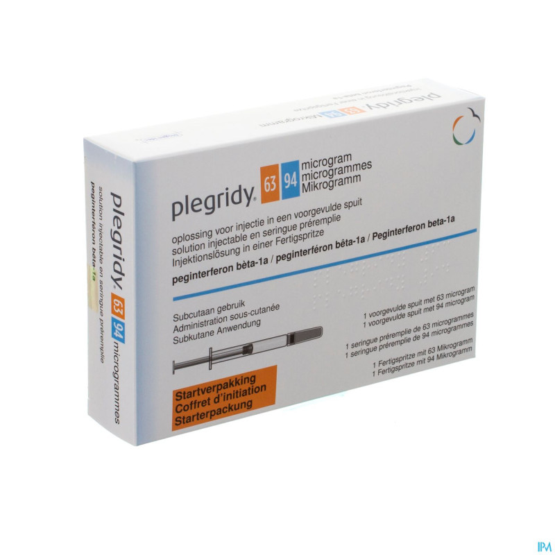 Plegridy 63mcg + 94mcg sol inj ser prerempli 2