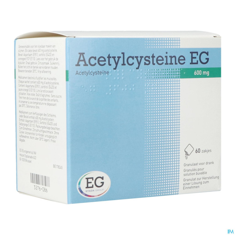 Acetylcysteine eg 600mg gran. sol buv. sach  60