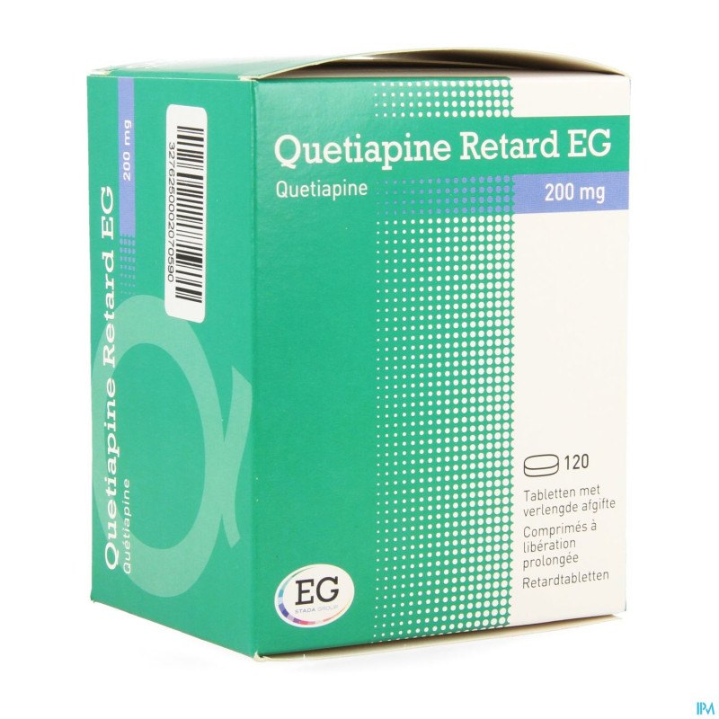Quetiapine retard eg 200mg lib.prol comp 120x200mg