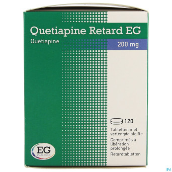 Quetiapine retard eg 200mg lib.prol comp 120x200mg