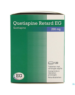 Quetiapine retard eg 200mg lib.prol comp 120x200mg