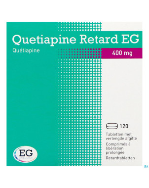 Quetiapine retard eg 400mg lib.prol.comp 120x400mg