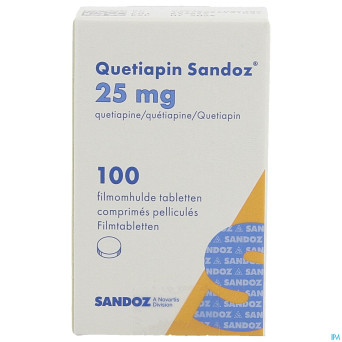 Quetiapin sandoz 25mg pot comp enrobe 100