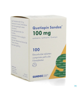 Quetiapin sandoz 100mg pot comp enrobe 100