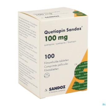 Quetiapin sandoz 100mg pot comp enrobe 100