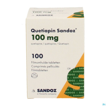 Quetiapin sandoz 100mg pot comp enrobe 100