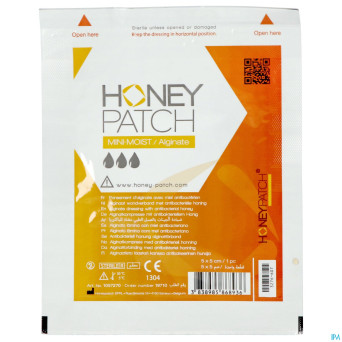 Honeypatch mini-moist miel cic.5g+alg.ster 5x5cm 1