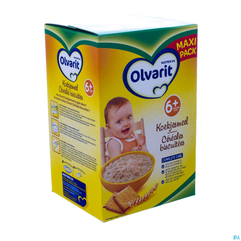 Olvarit cereales biscuitees 6m 2x300g