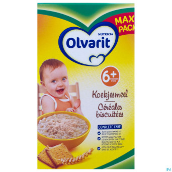 Olvarit cereales biscuitees 6m 2x300g