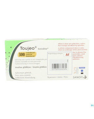 Toujeo solostar 300u/ml sol inj stylo prerempli 5