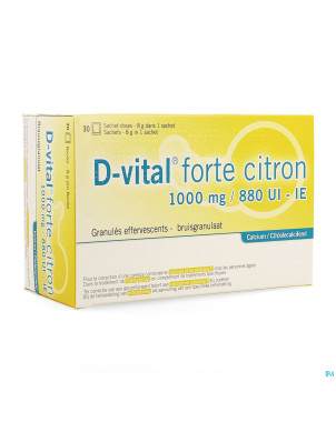 D-vital forte citron 1000mg/880ui efferv. sach 30